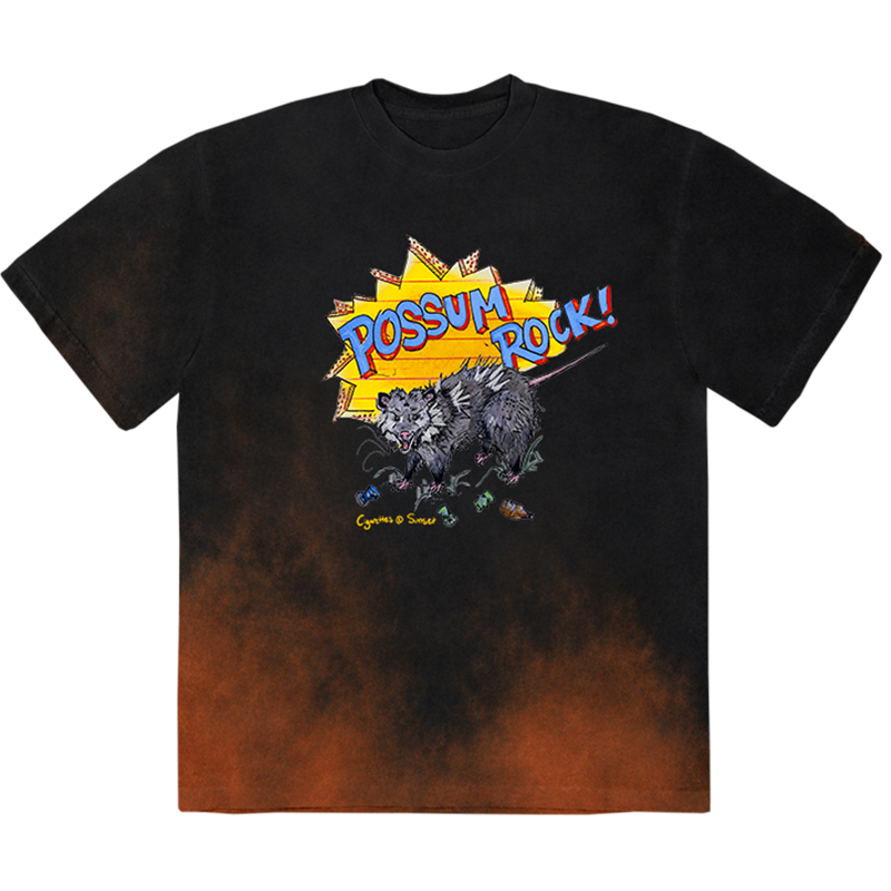 Possum Rock Bleach Dye Tee front